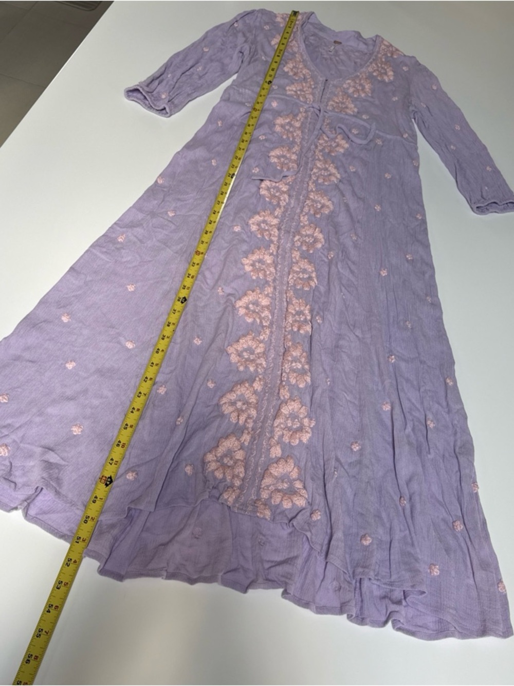 Free People Lavender Maxi Dress with Blush Embroidery - Picture 12 of 14